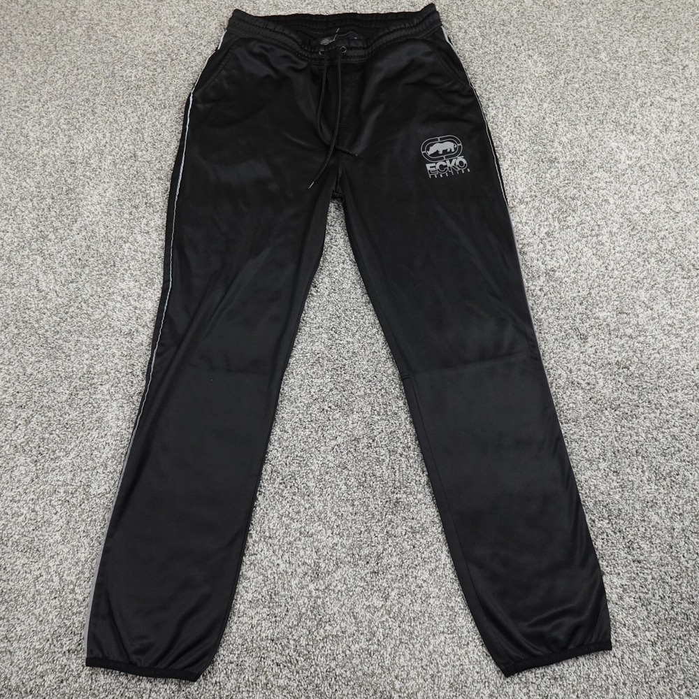 Ecko Unltd Pants Mens Large Black Jogger Drawstring Sweatpants Skate Grunge‎ Y2K